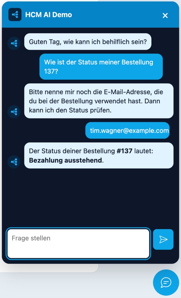 Wie ist der Status meiner Bestellung 137?
