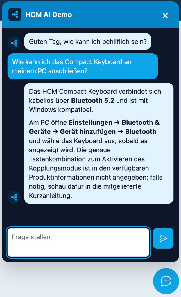 Wie kann ich das Compact Keyboard an meinem PC anschließen?